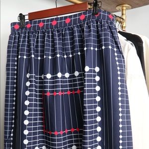 Geometric Print A line Skirt